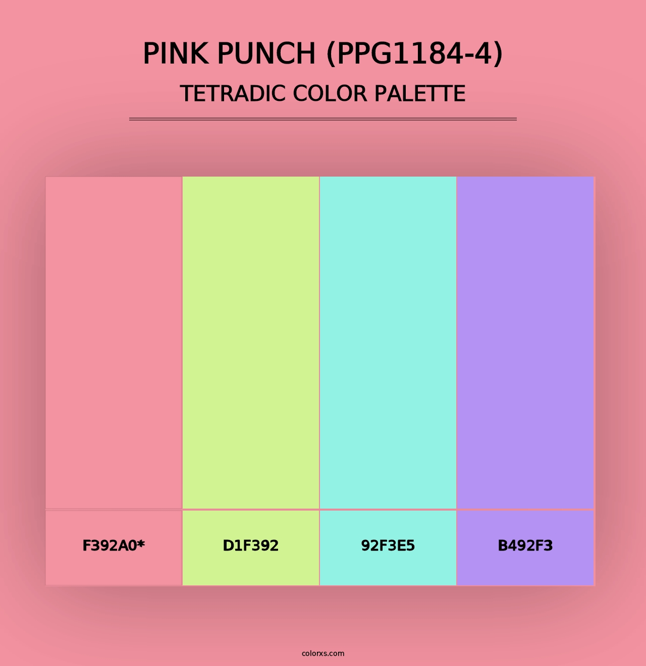 Pink Punch (PPG1184-4) - Tetradic Color Palette