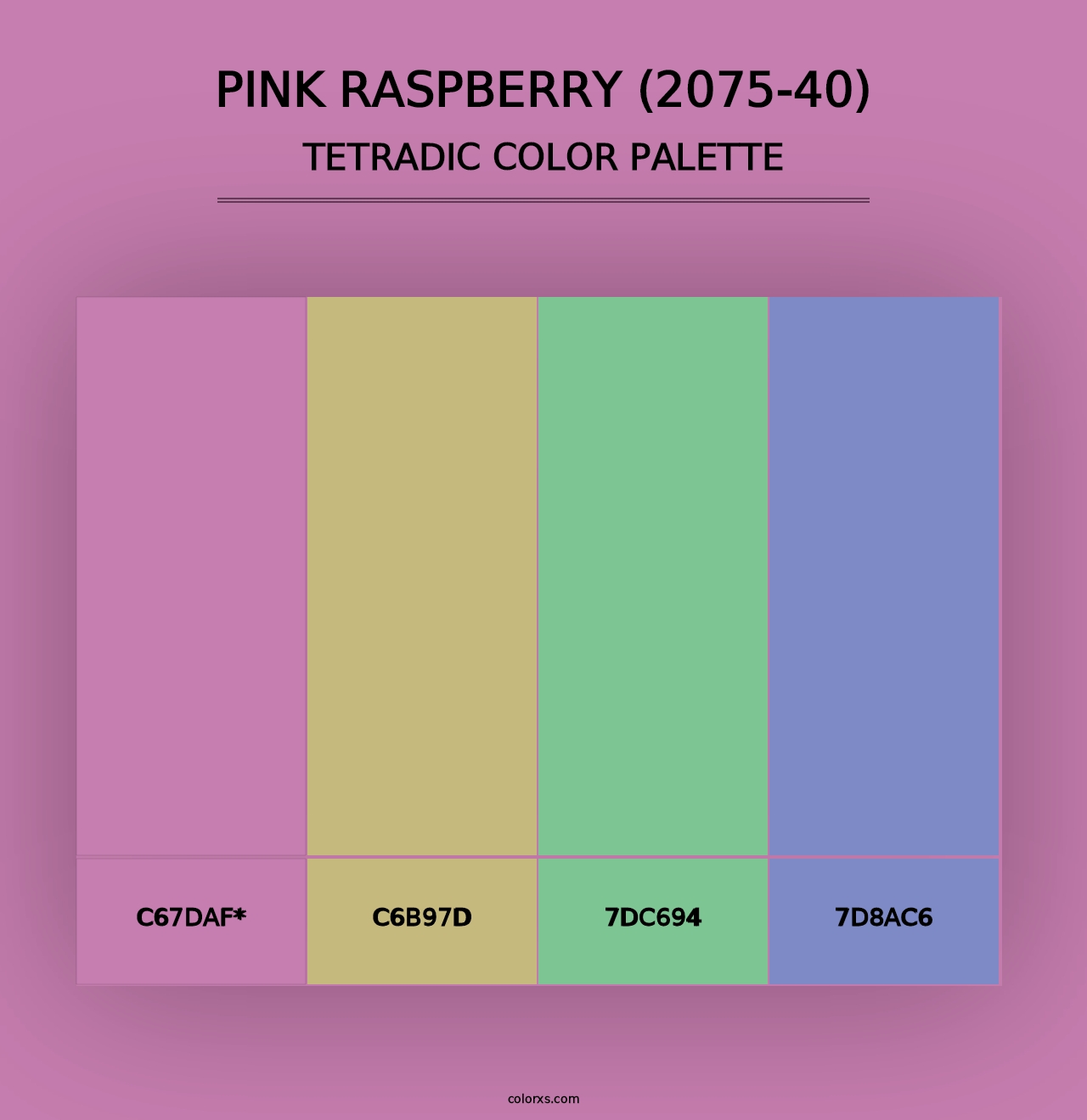 Pink Raspberry (2075-40) - Tetradic Color Palette