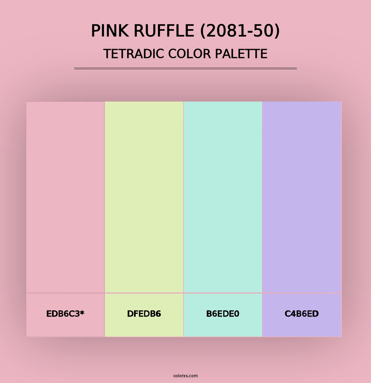 Pink Ruffle (2081-50) - Tetradic Color Palette