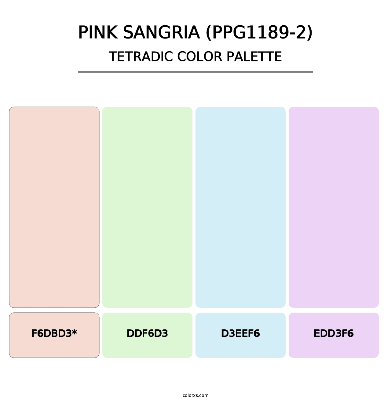 Pink Sangria (PPG1189-2) - Tetradic Color Palette