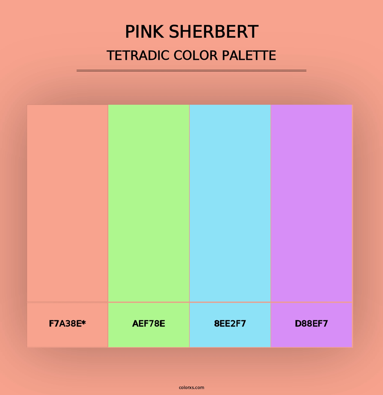 Pink Sherbert - Tetradic Color Palette