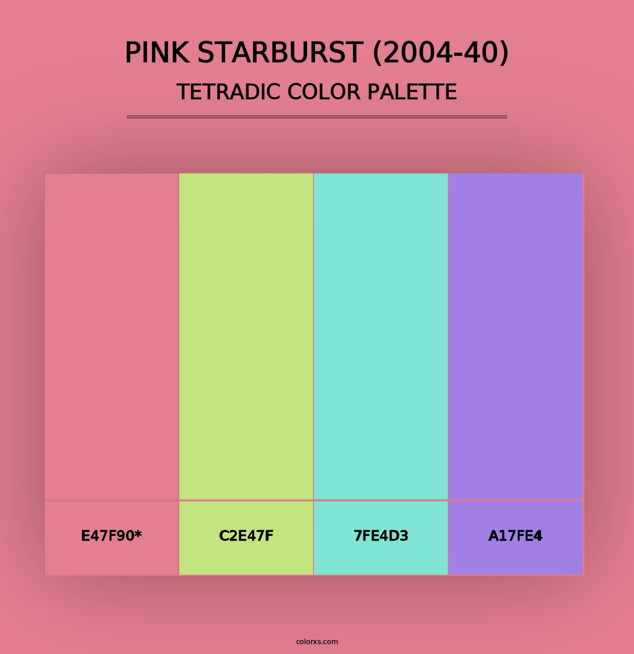 Pink Starburst (2004-40) - Tetradic Color Palette