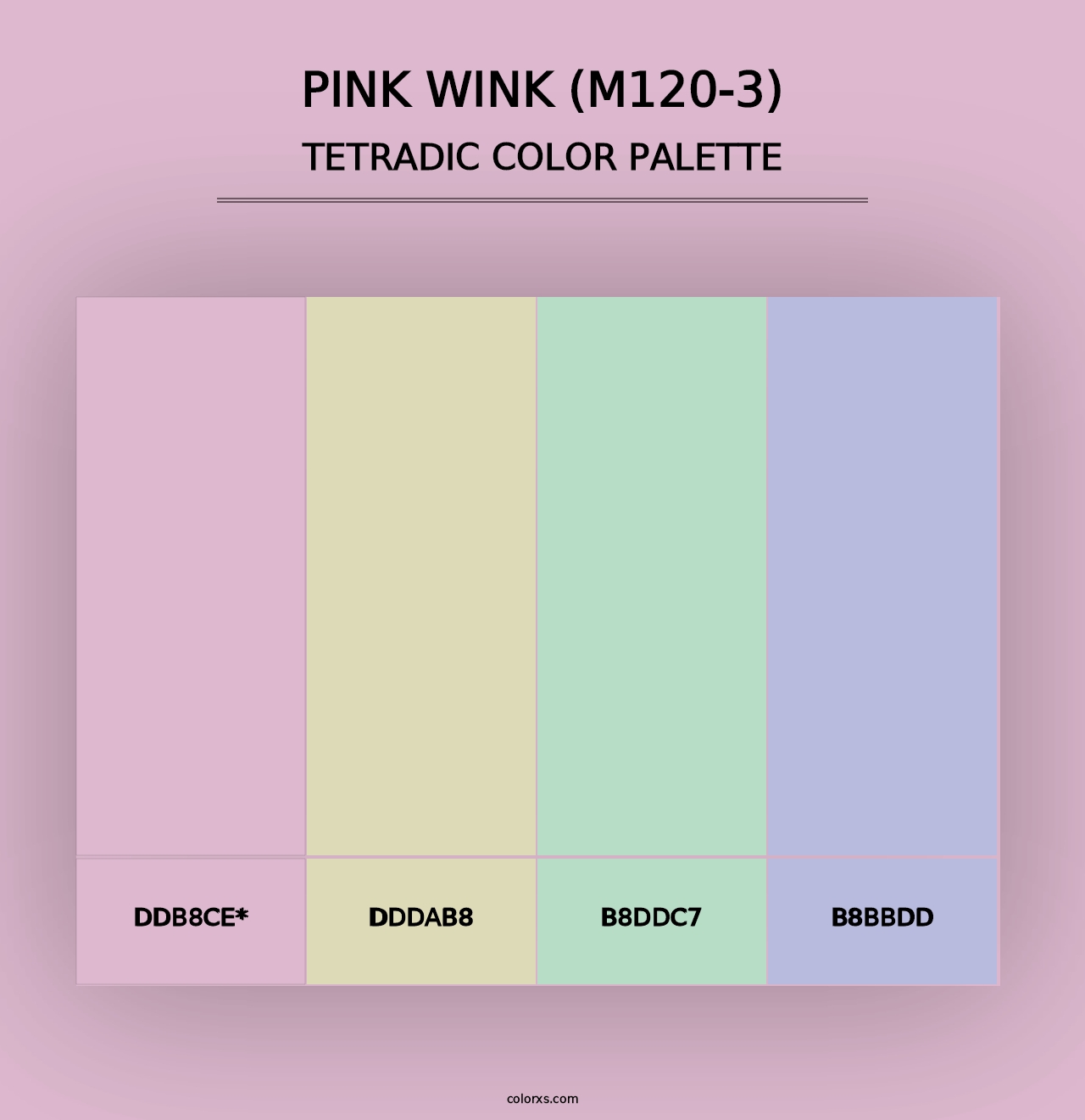 Pink Wink (M120-3) - Tetradic Color Palette