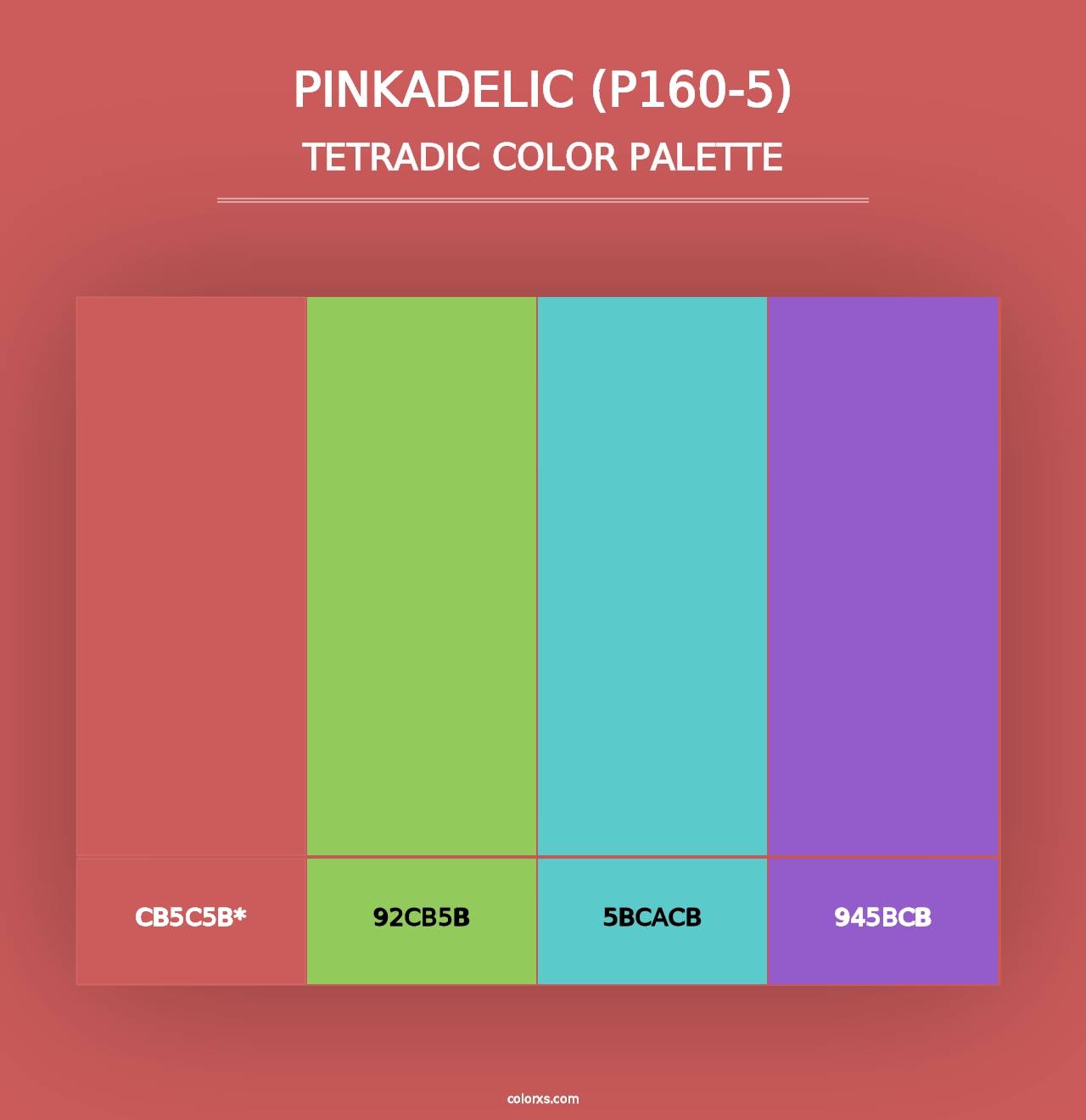 Pinkadelic (P160-5) - Tetradic Color Palette