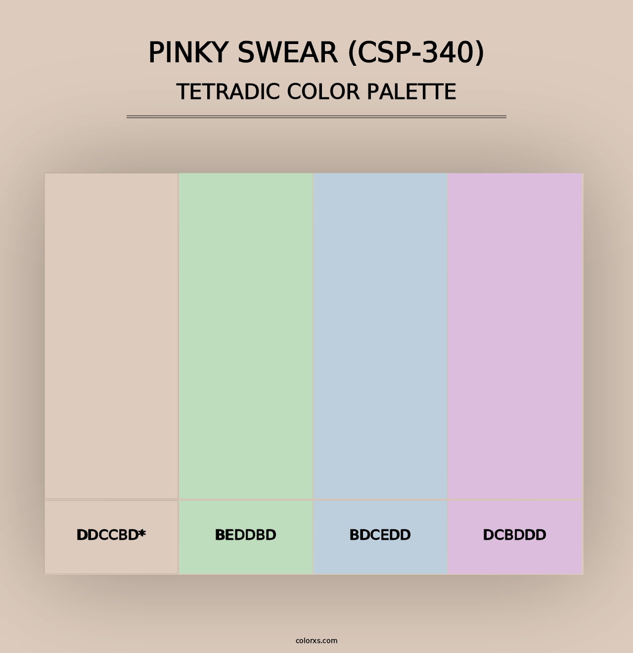 Pinky Swear (CSP-340) - Tetradic Color Palette