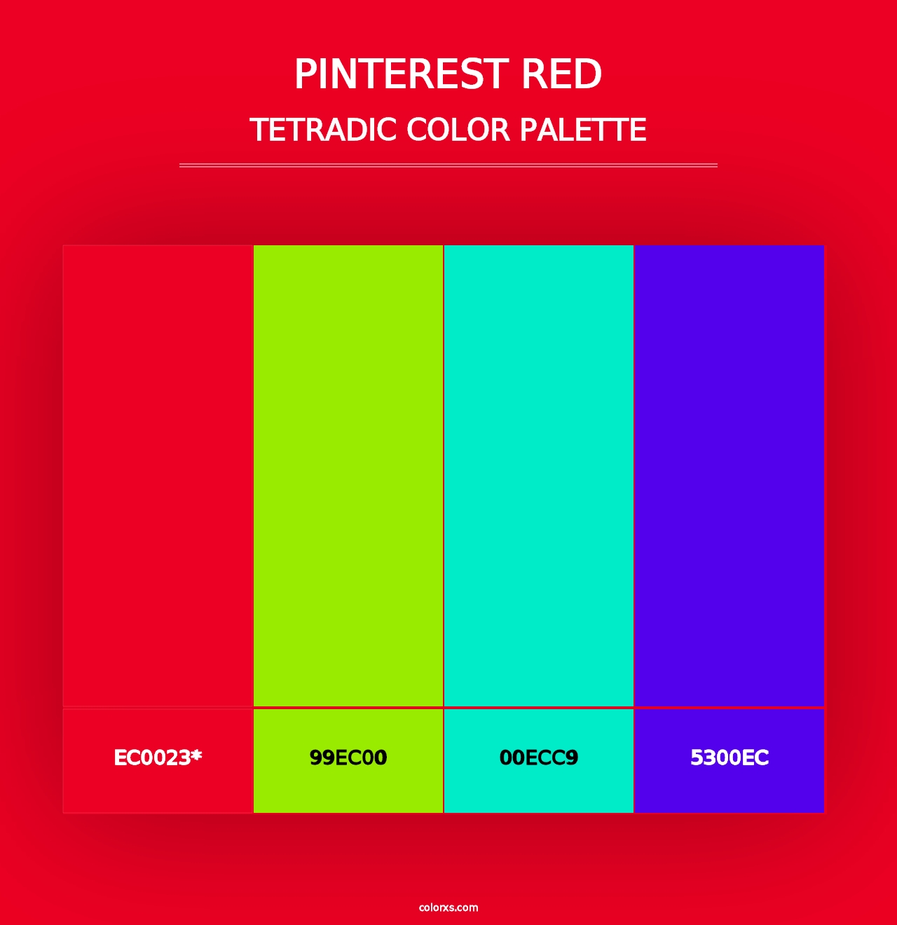 Pinterest Red - Tetradic Color Palette