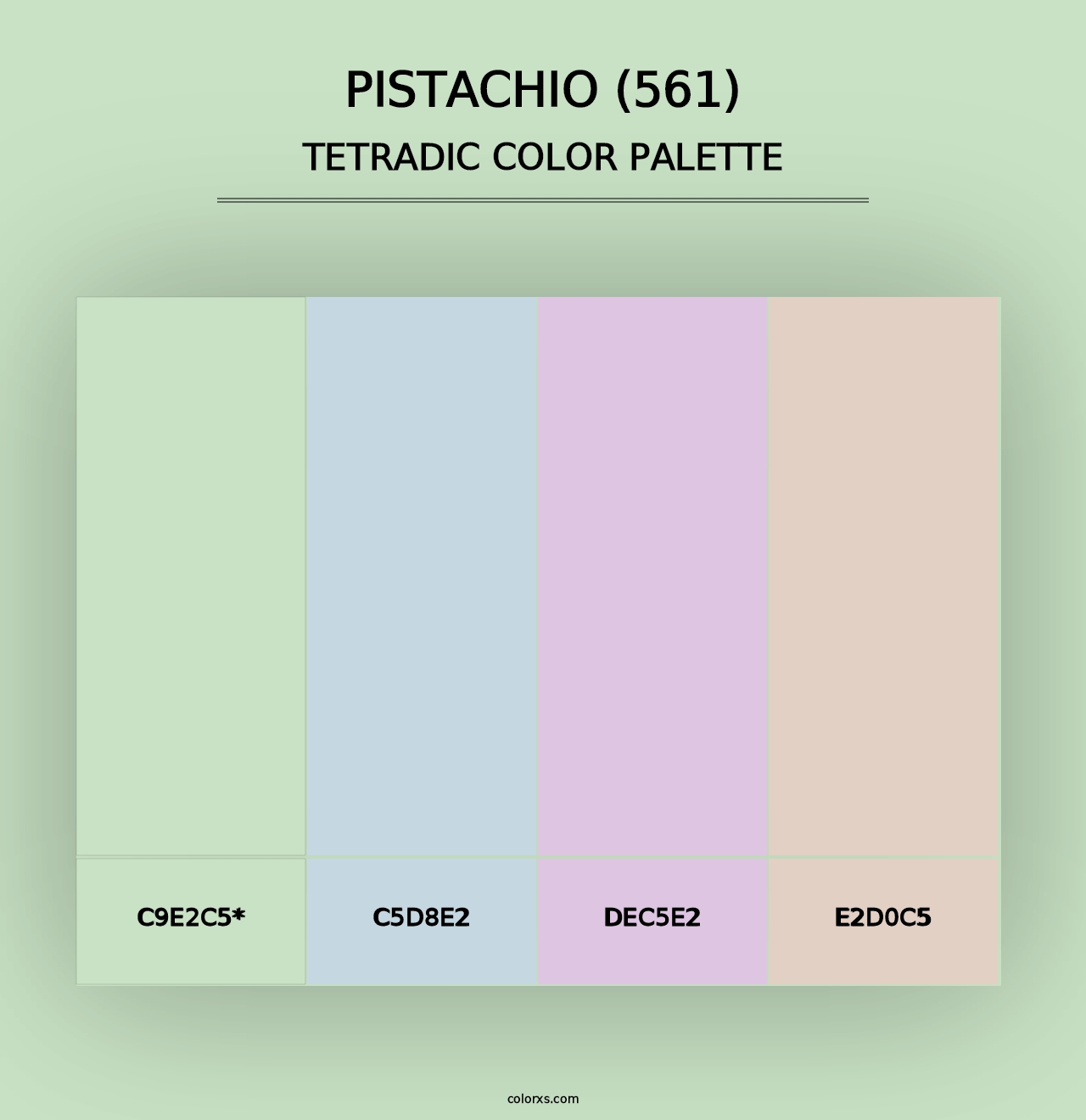 Pistachio (561) - Tetradic Color Palette