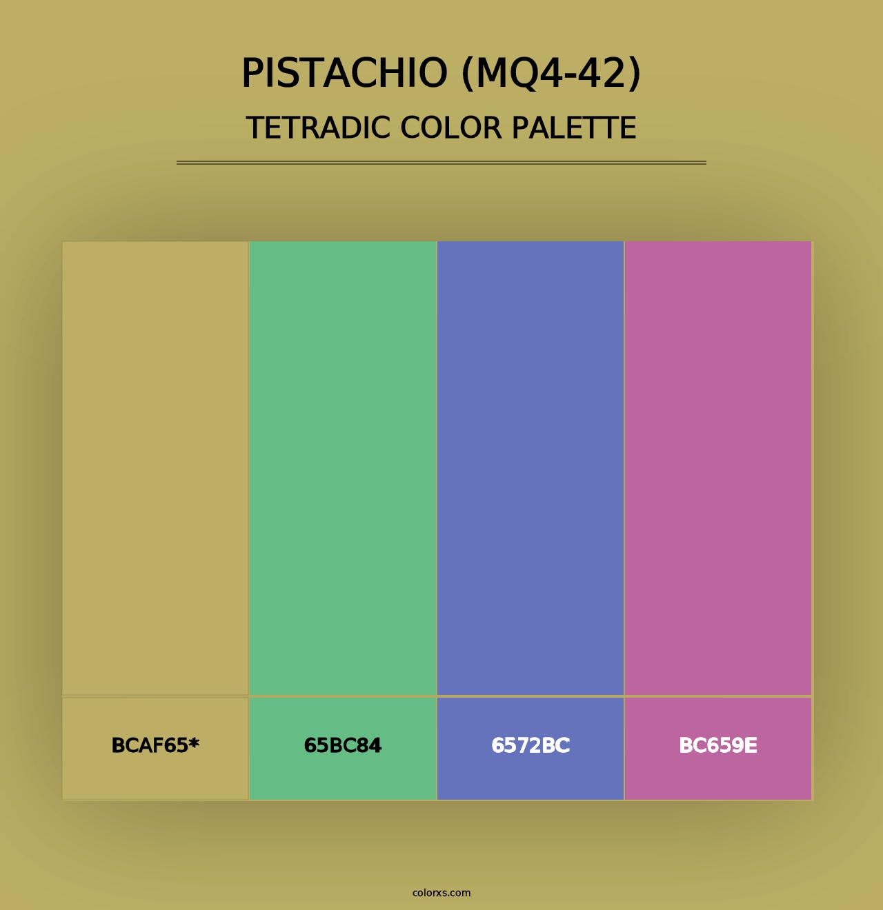 Pistachio (MQ4-42) - Tetradic Color Palette