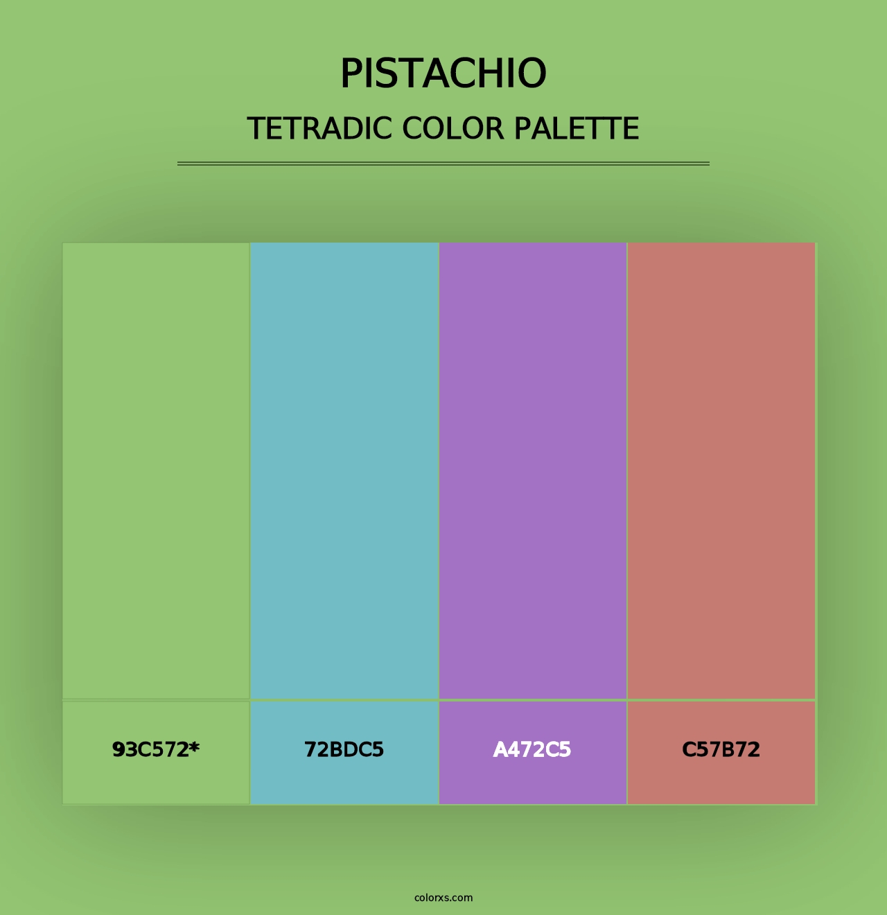 Pistachio - Tetradic Color Palette