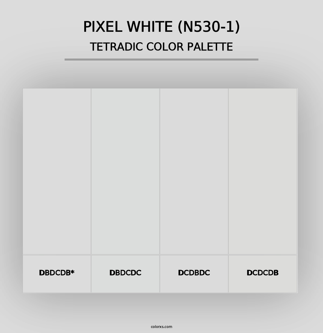 Pixel White (N530-1) - Tetradic Color Palette