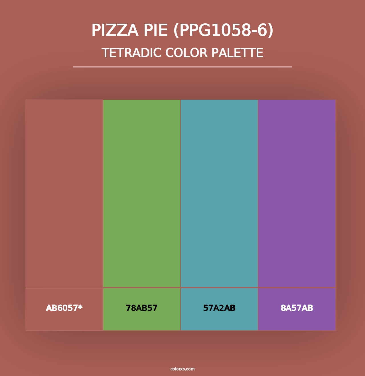 Pizza Pie (PPG1058-6) - Tetradic Color Palette