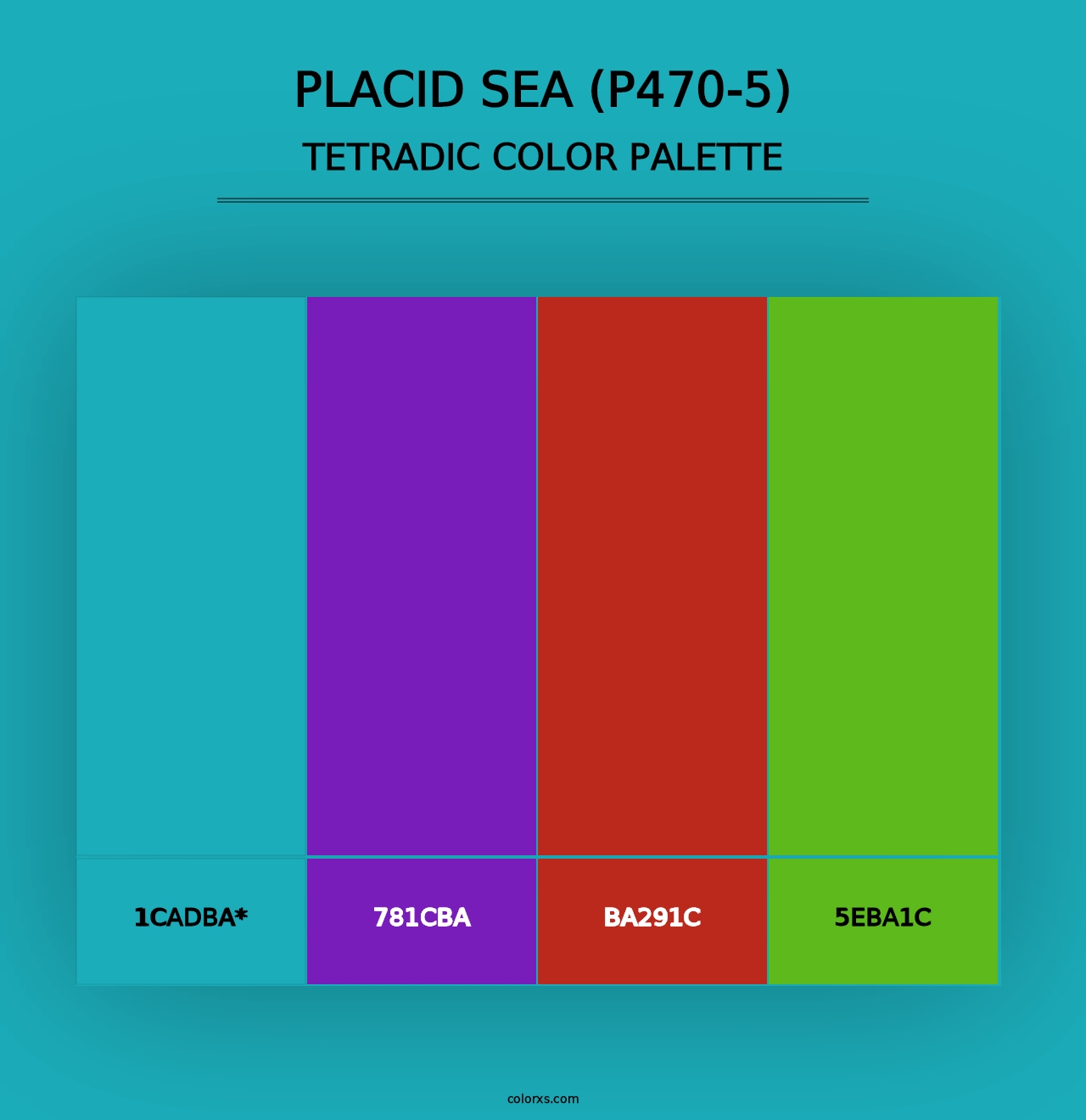 Placid Sea (P470-5) - Tetradic Color Palette