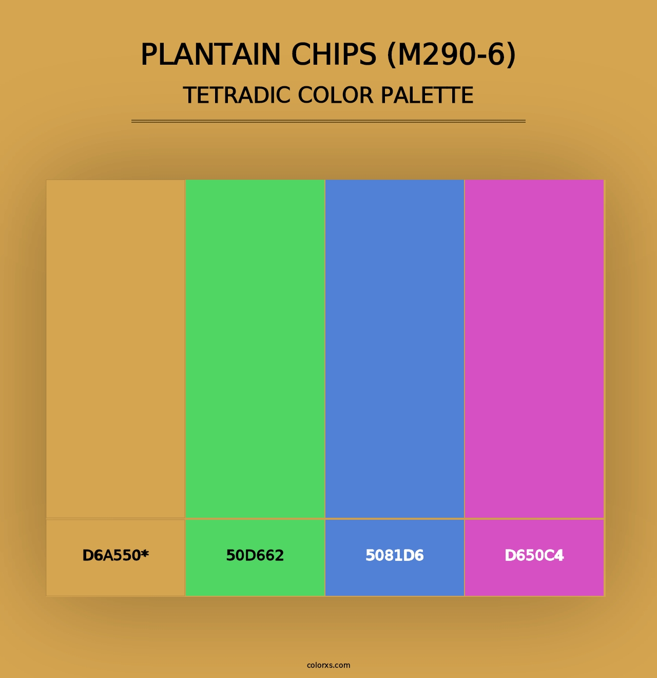 Plantain Chips (M290-6) - Tetradic Color Palette