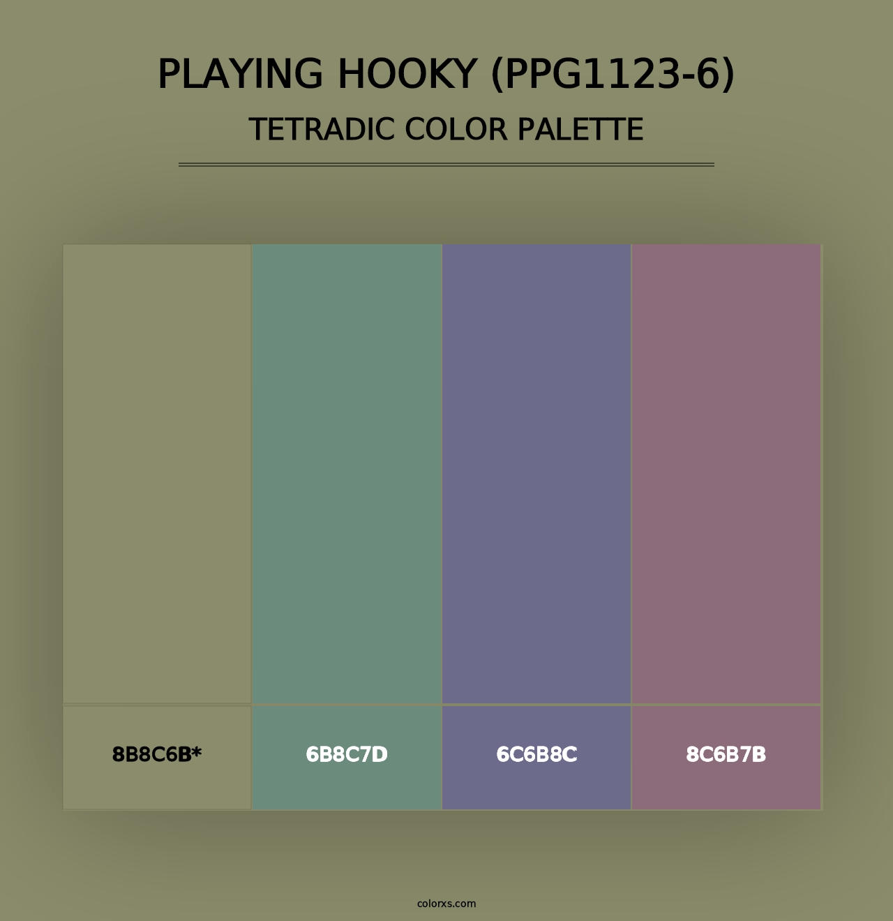 Playing Hooky (PPG1123-6) - Tetradic Color Palette