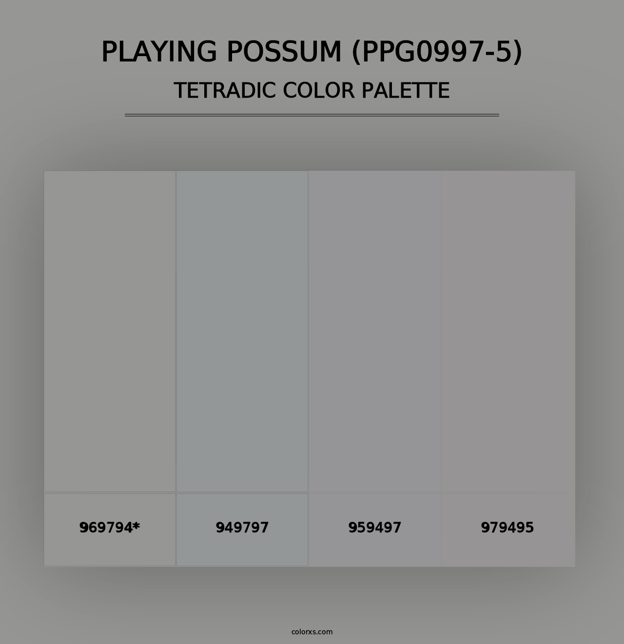 Playing Possum (PPG0997-5) - Tetradic Color Palette