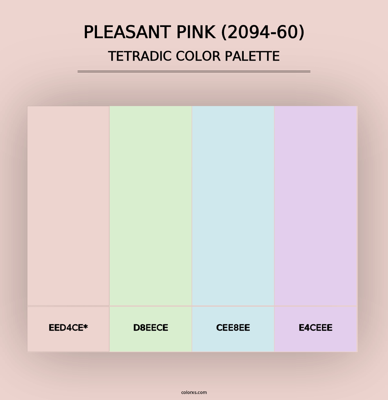 Pleasant Pink (2094-60) - Tetradic Color Palette