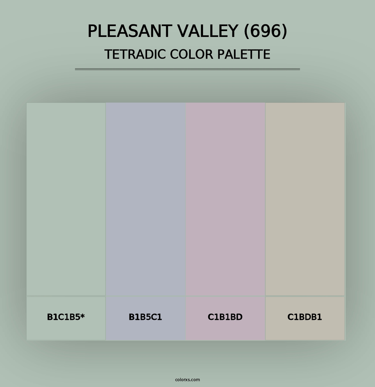 Pleasant Valley (696) - Tetradic Color Palette