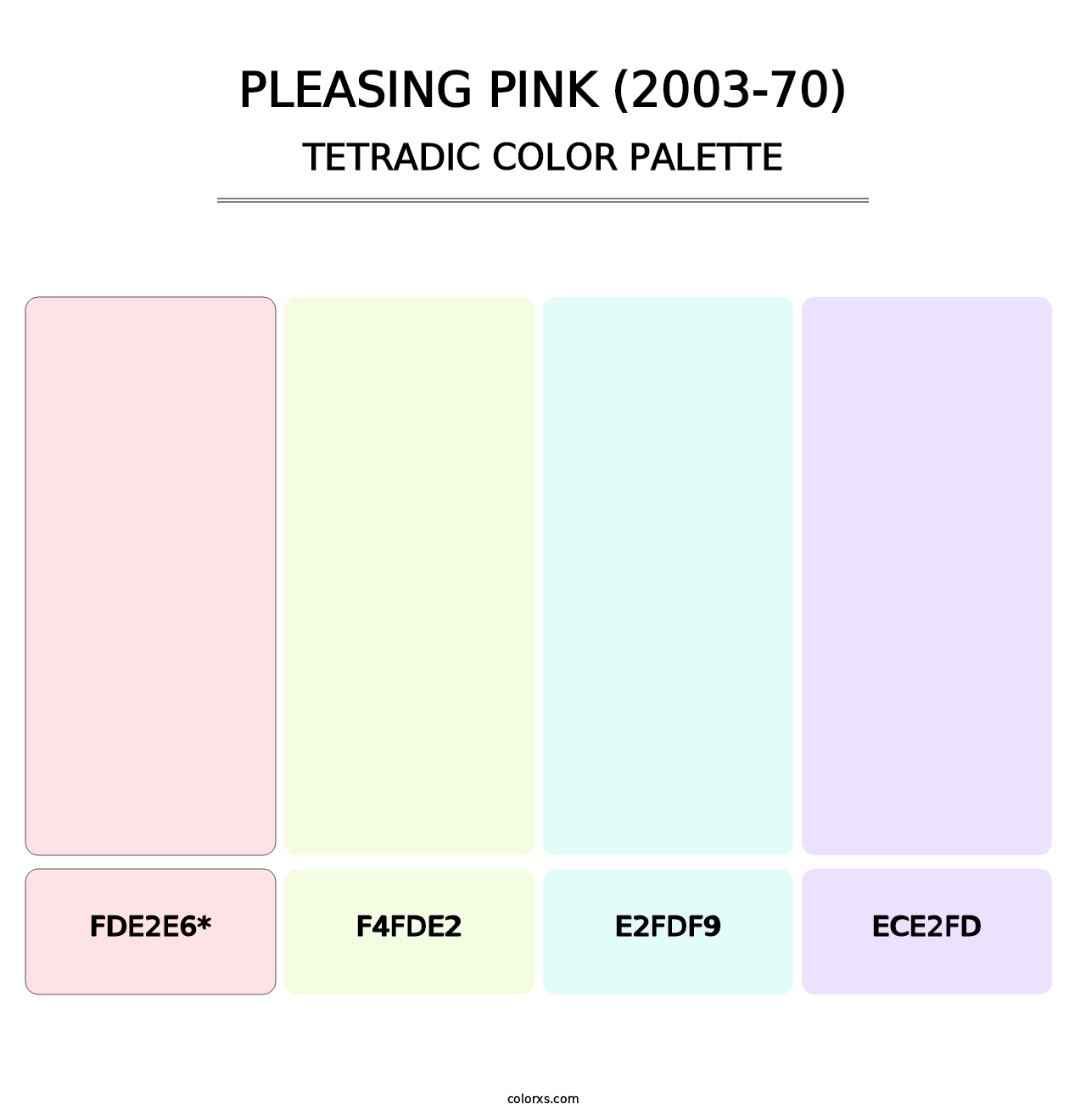 Pleasing Pink (2003-70) - Tetradic Color Palette