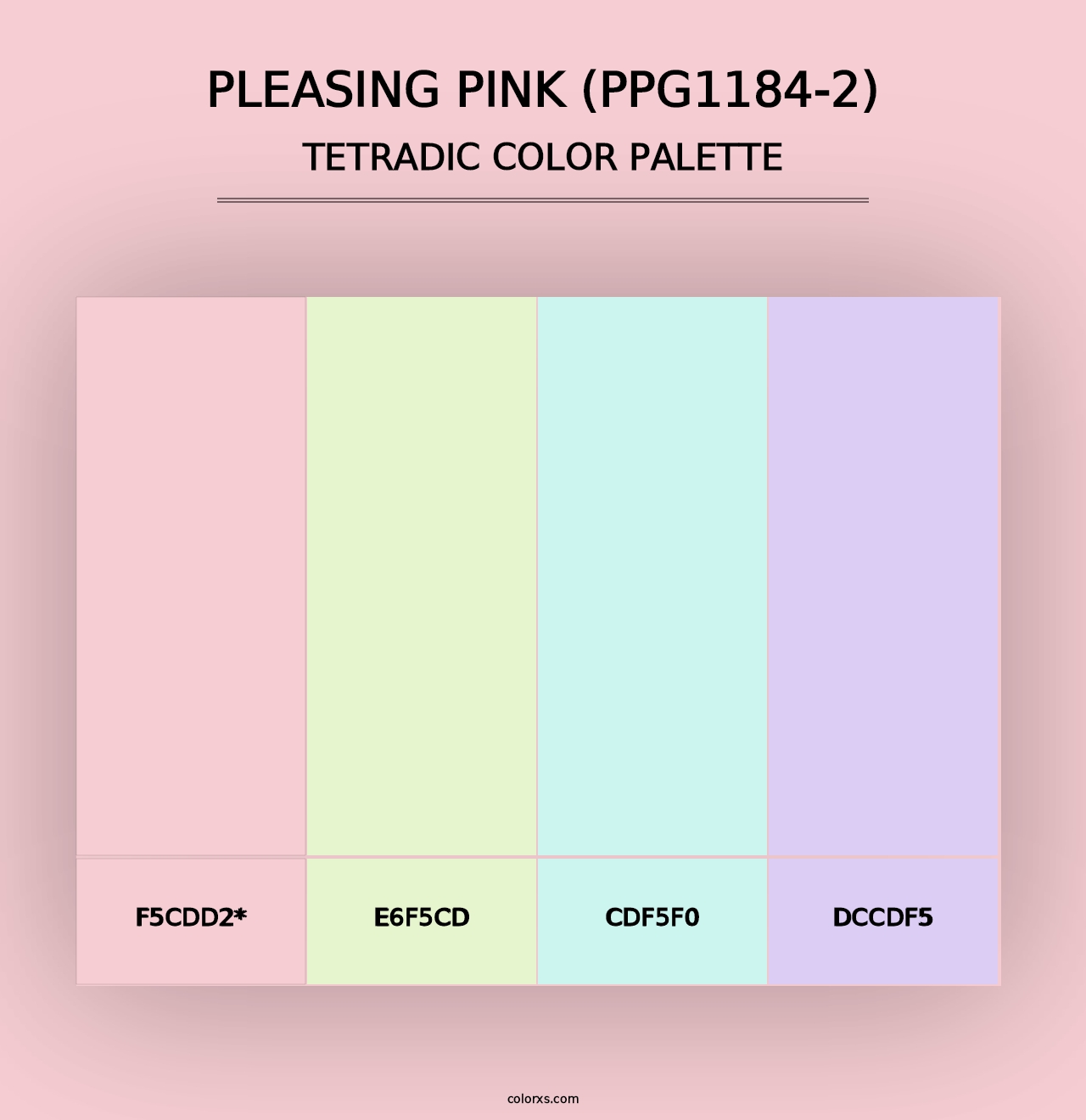 Pleasing Pink (PPG1184-2) - Tetradic Color Palette