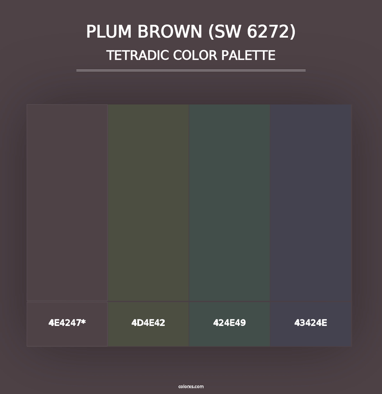 Plum Brown (SW 6272) - Tetradic Color Palette