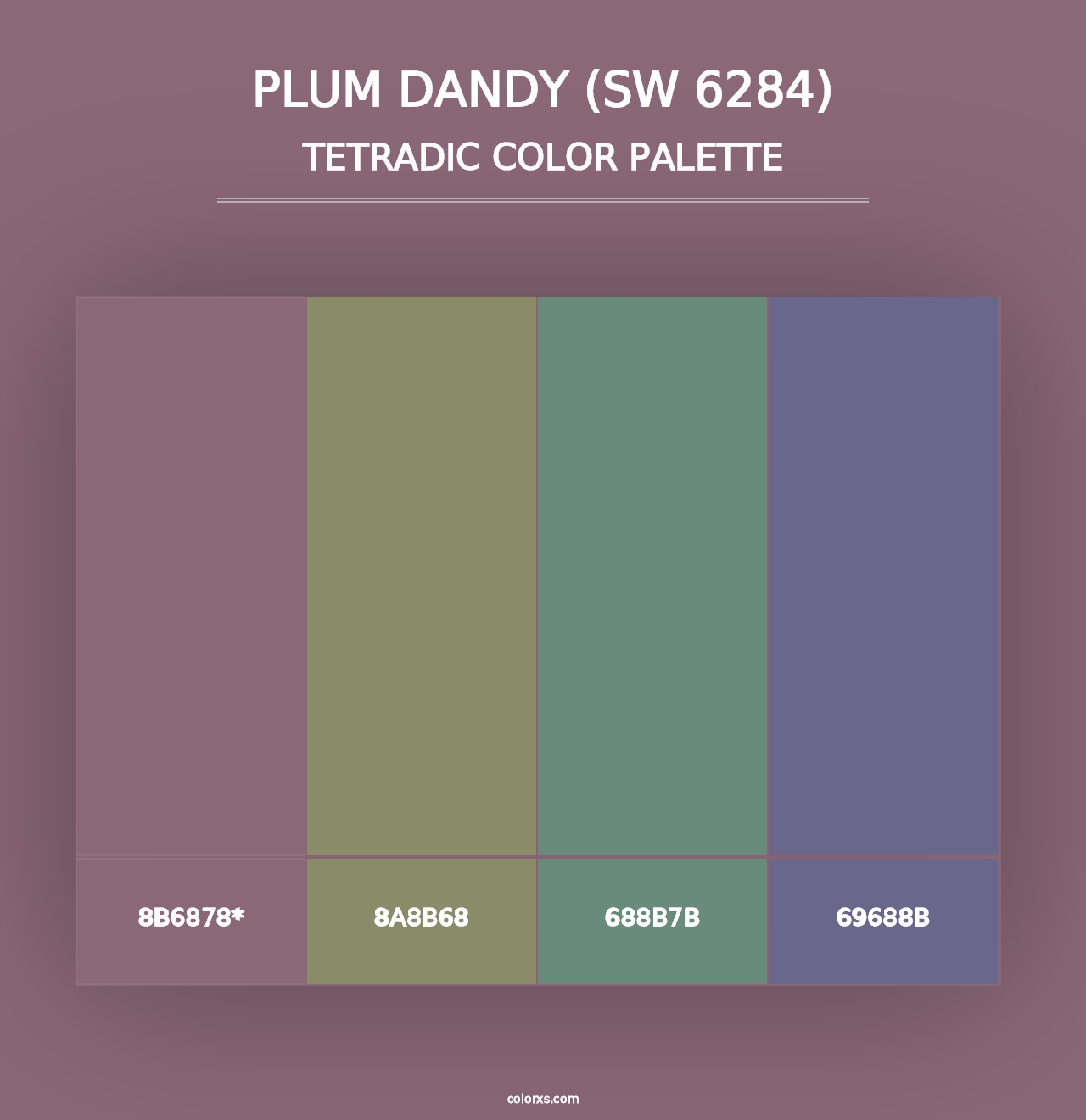 Plum Dandy (SW 6284) - Tetradic Color Palette