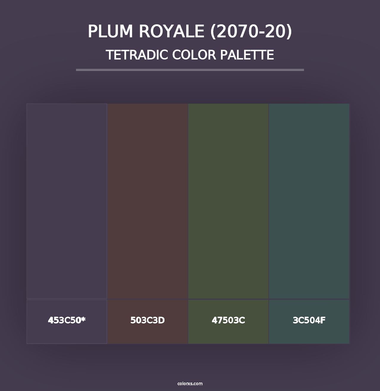 Plum Royale (2070-20) - Tetradic Color Palette