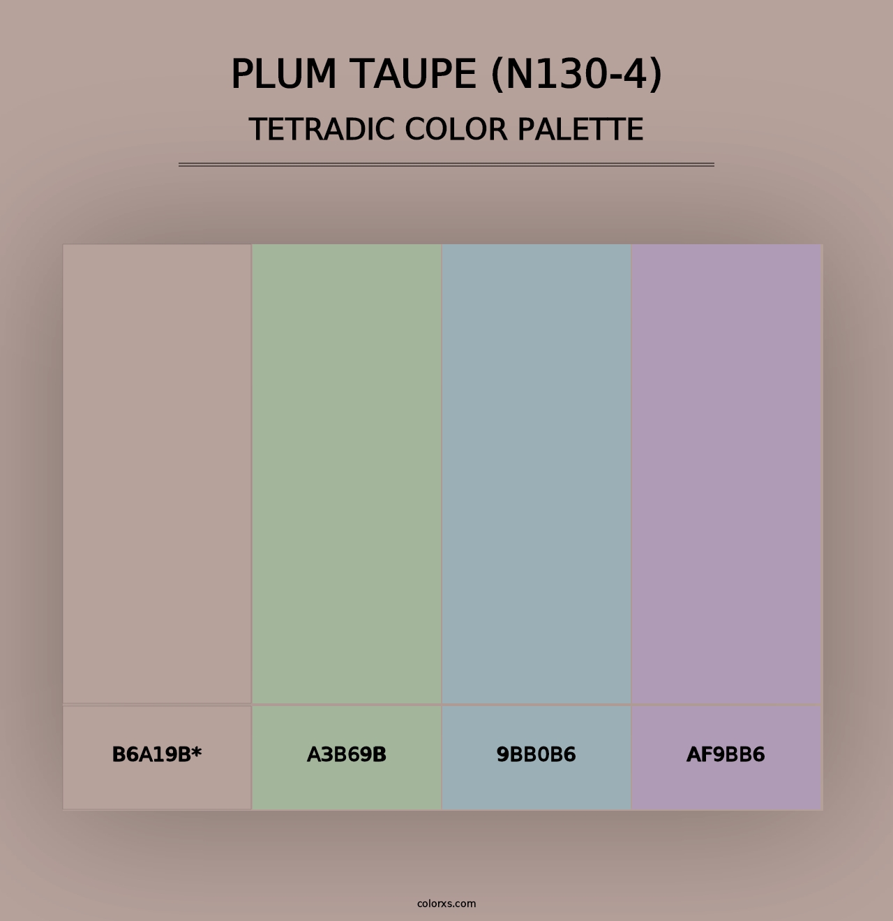 Plum Taupe (N130-4) - Tetradic Color Palette