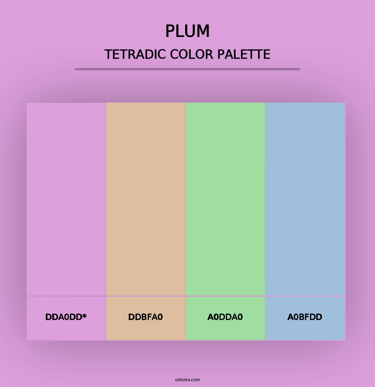 Plum - Tetradic Color Palette