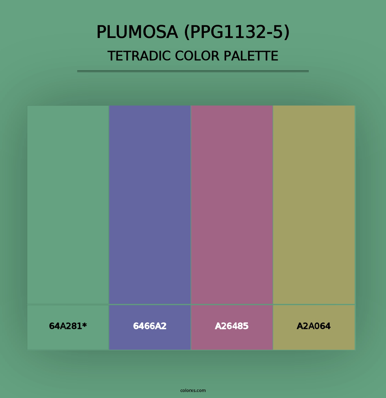 Plumosa (PPG1132-5) - Tetradic Color Palette