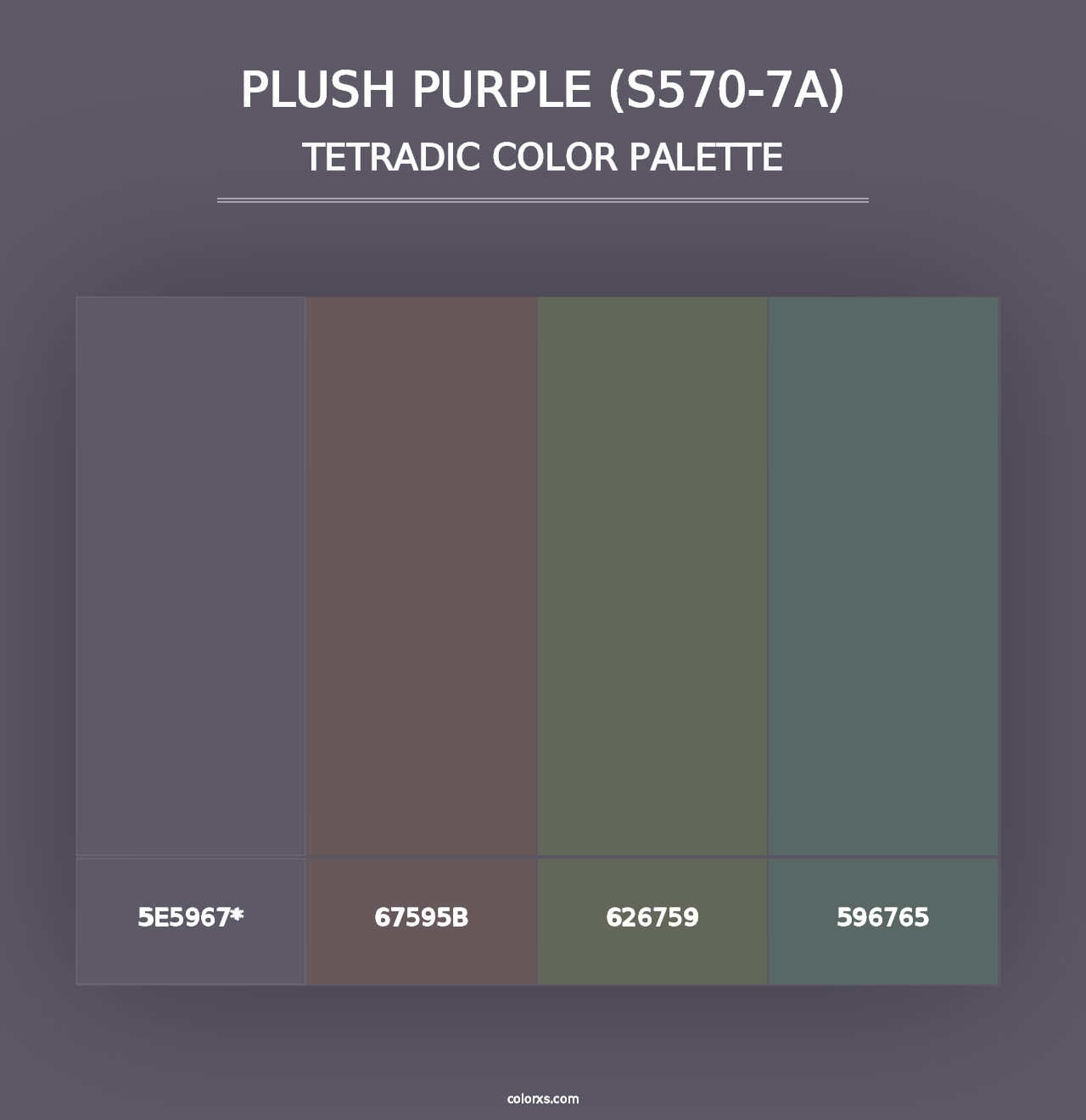 Plush Purple (S570-7A) - Tetradic Color Palette