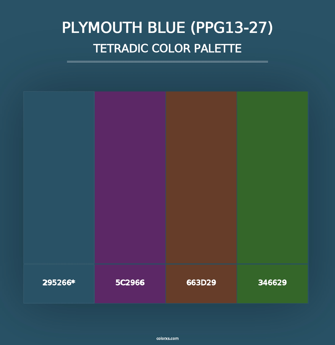 Plymouth Blue (PPG13-27) - Tetradic Color Palette