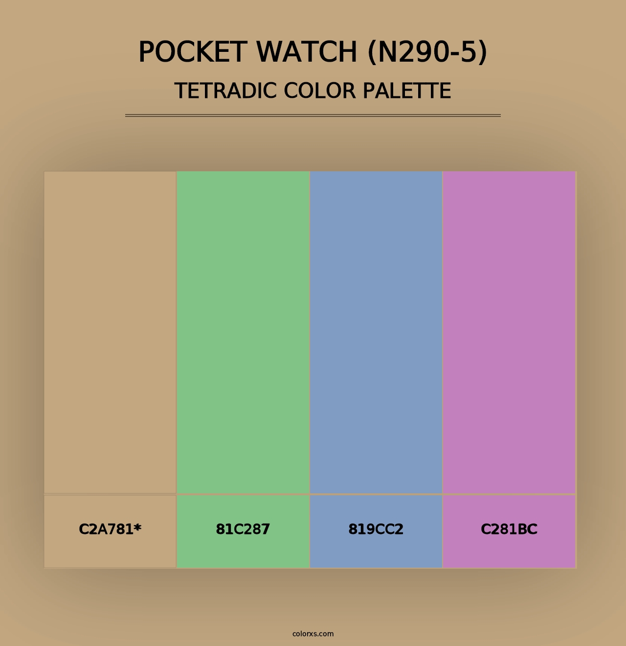 Pocket Watch (N290-5) - Tetradic Color Palette