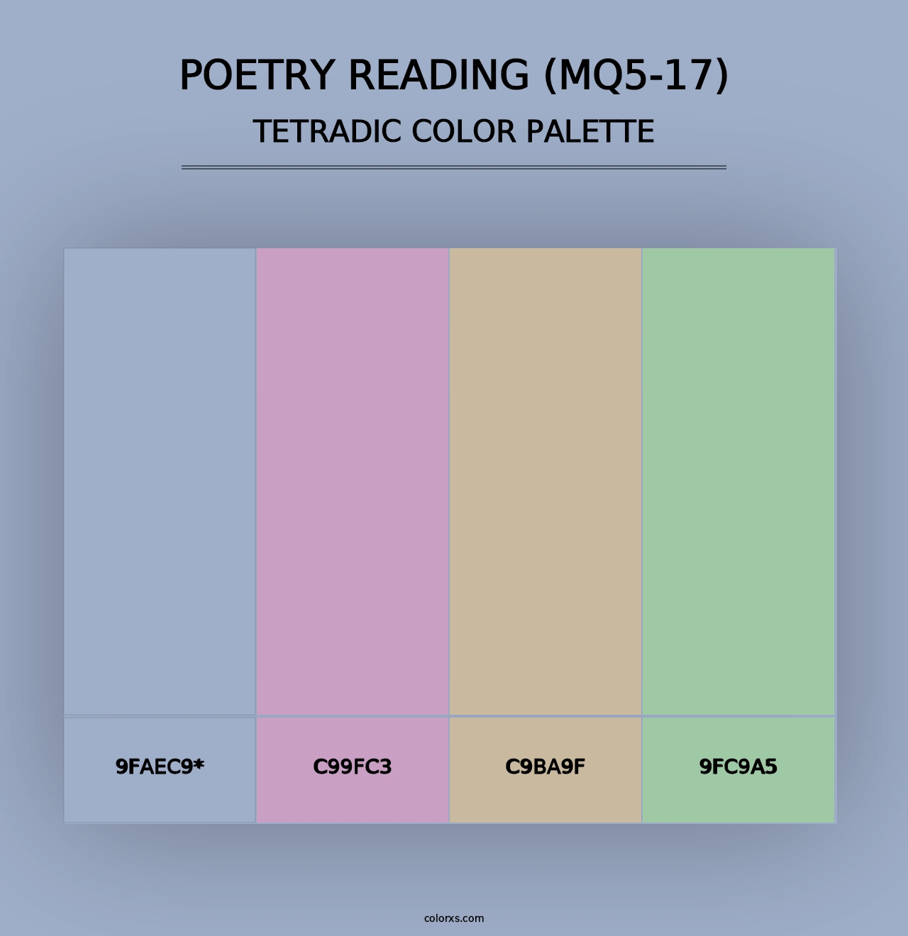 Poetry Reading (MQ5-17) - Tetradic Color Palette