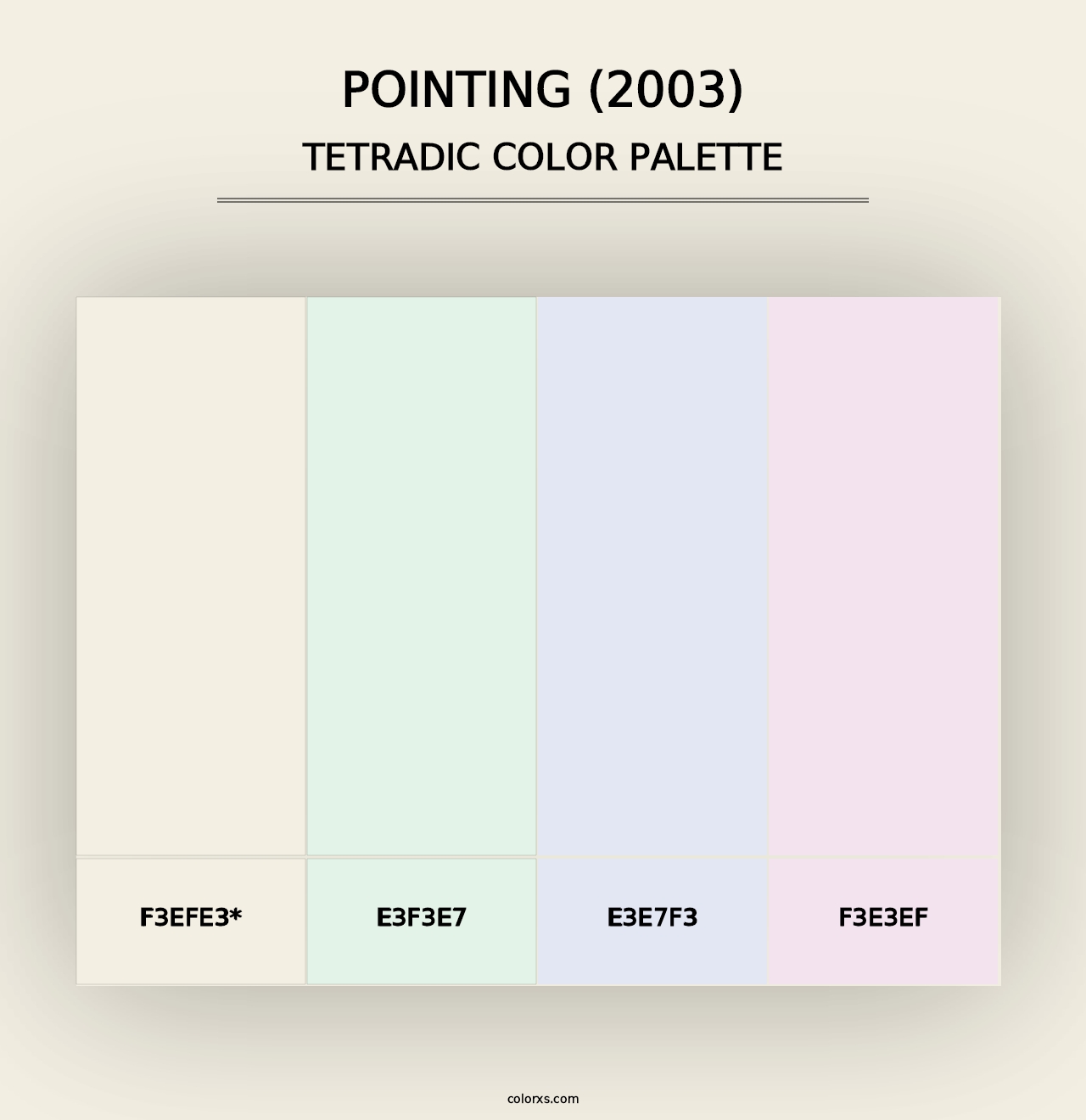 Pointing (2003) - Tetradic Color Palette