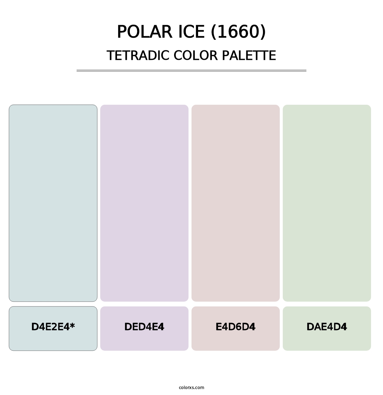 Polar Ice (1660) - Tetradic Color Palette