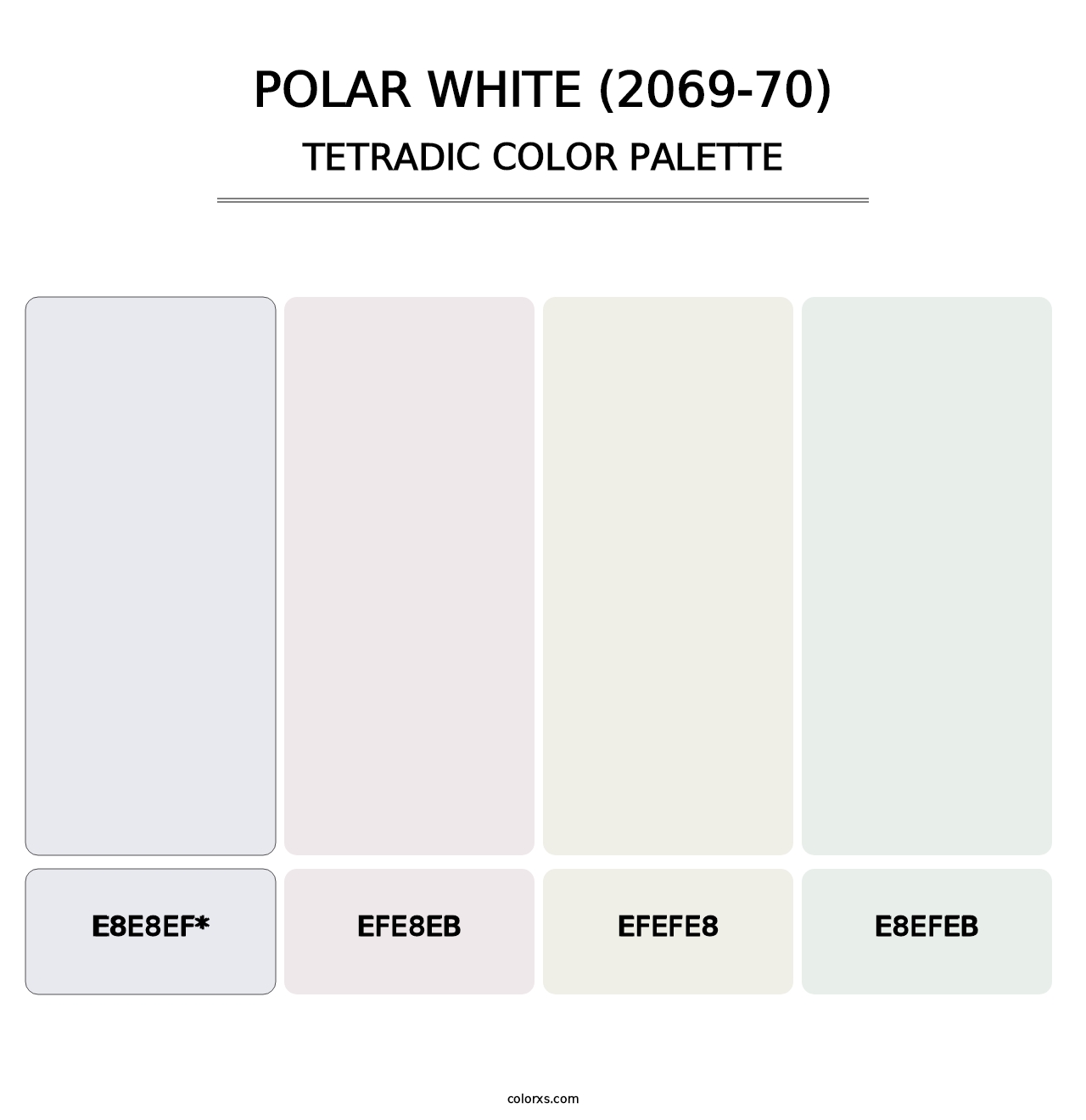 Polar White (2069-70) - Tetradic Color Palette