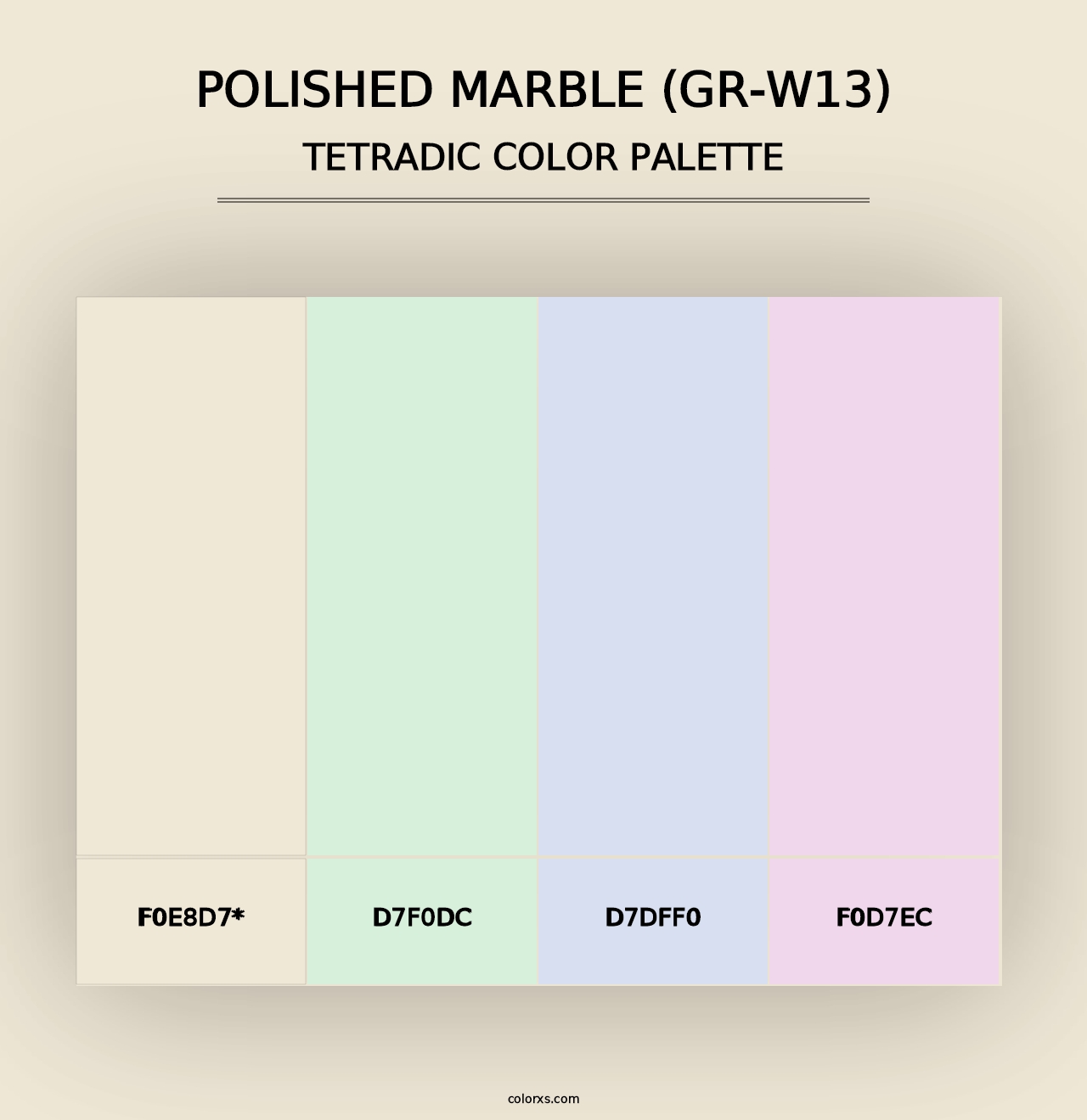 Polished Marble (GR-W13) - Tetradic Color Palette