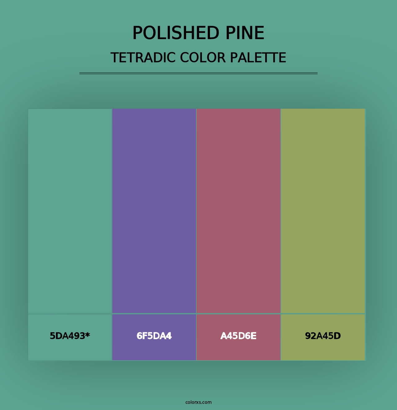 Polished Pine - Tetradic Color Palette