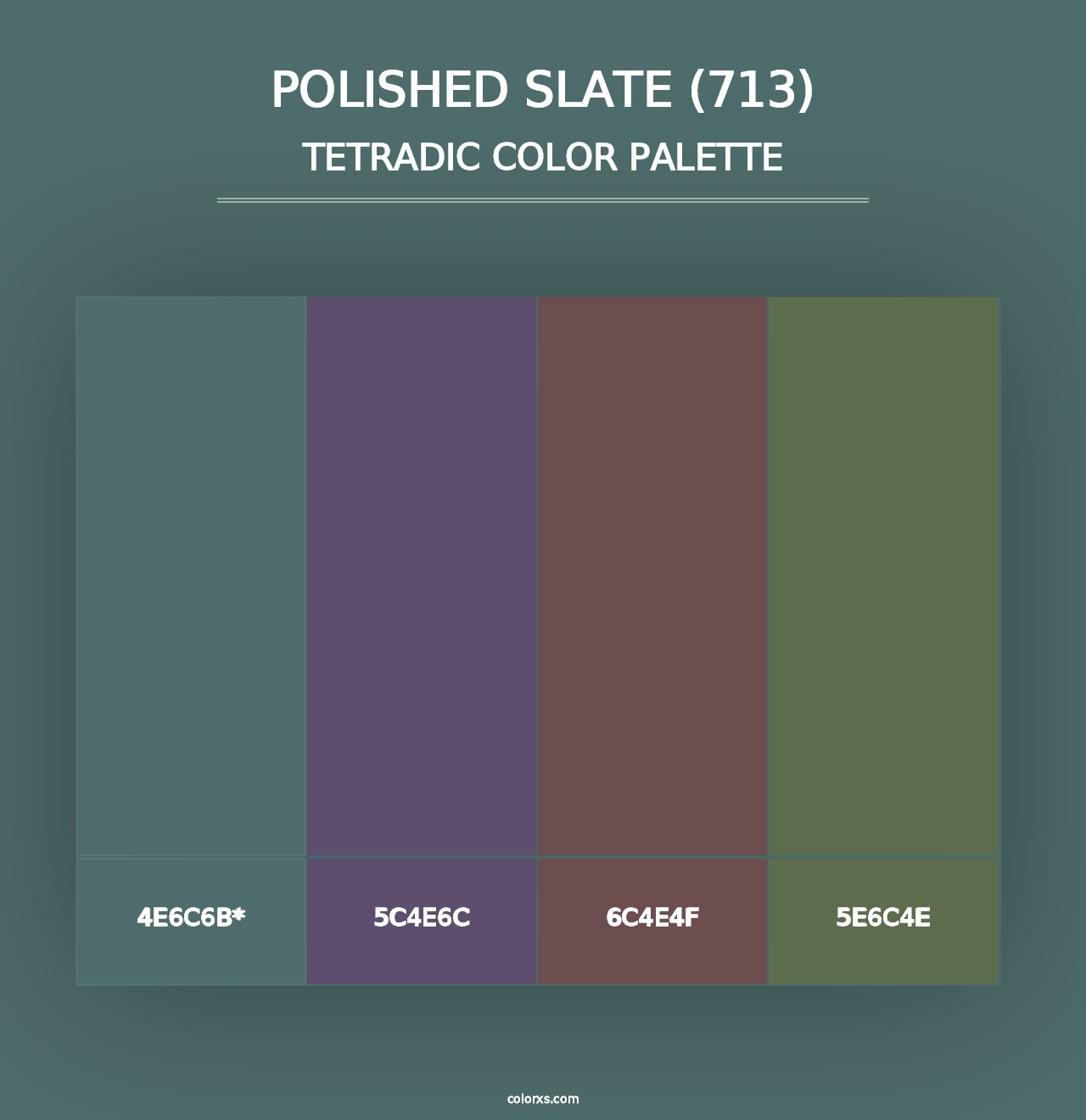 Polished Slate (713) - Tetradic Color Palette