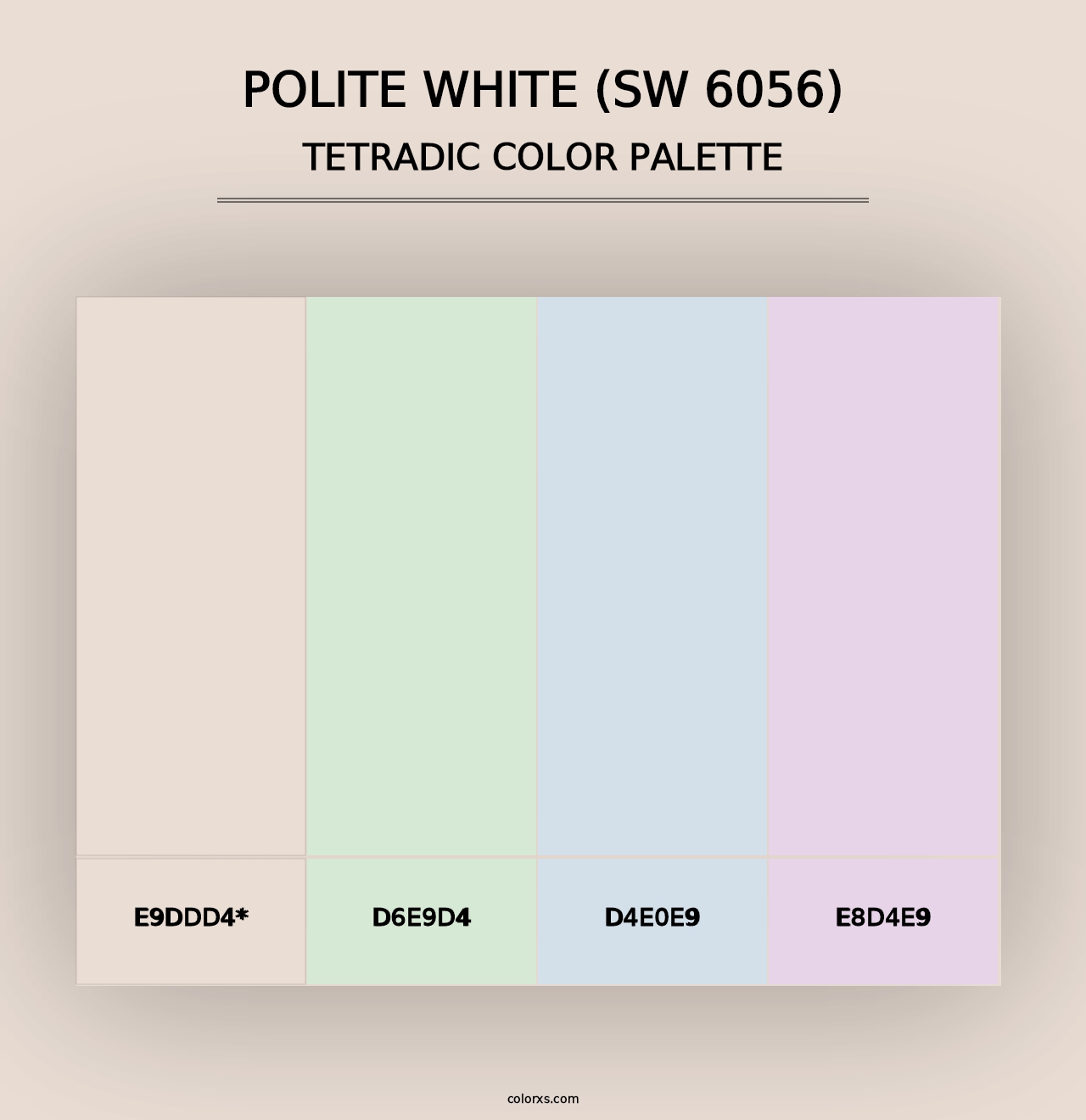 Polite White (SW 6056) - Tetradic Color Palette