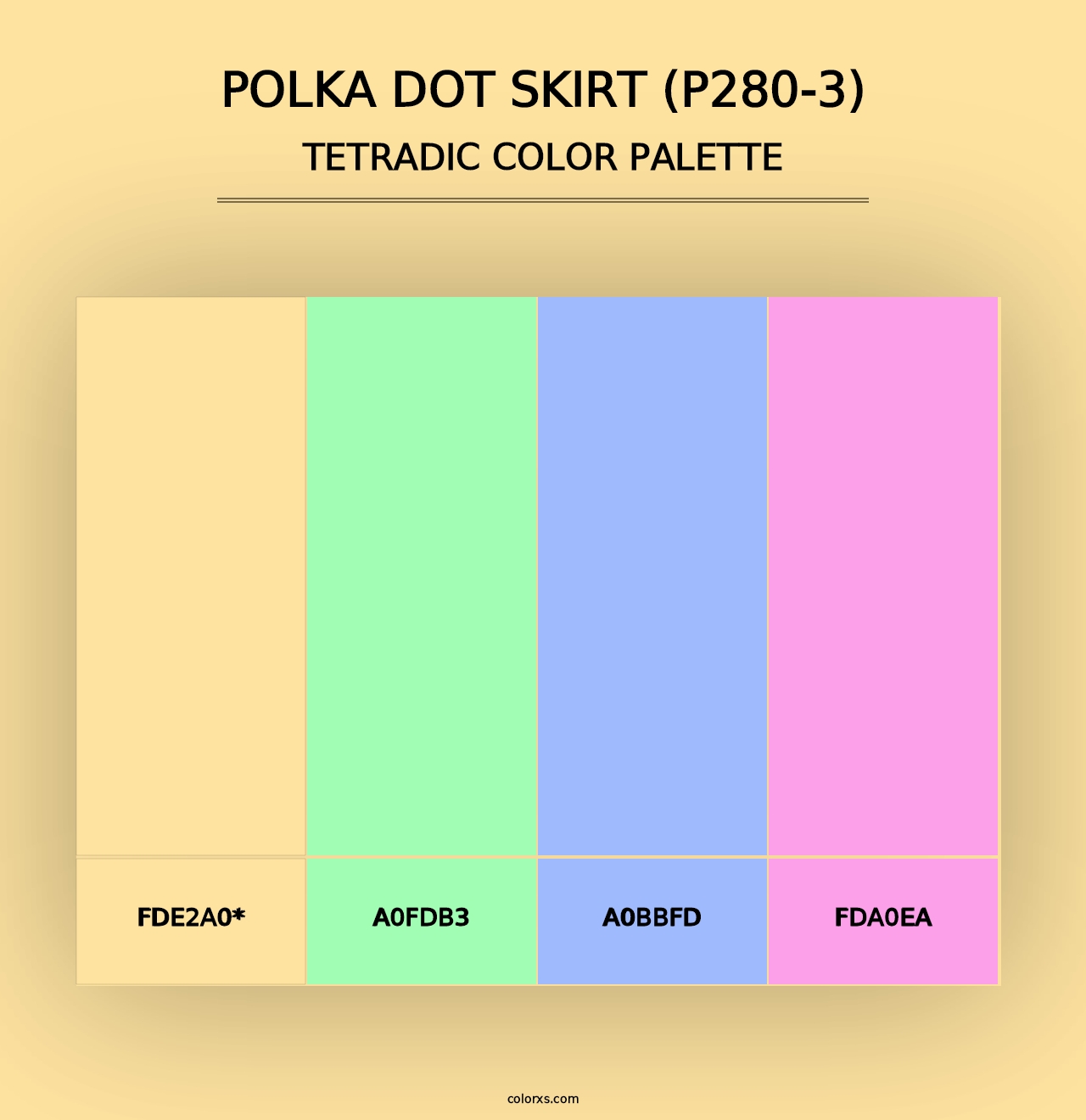 Polka Dot Skirt (P280-3) - Tetradic Color Palette