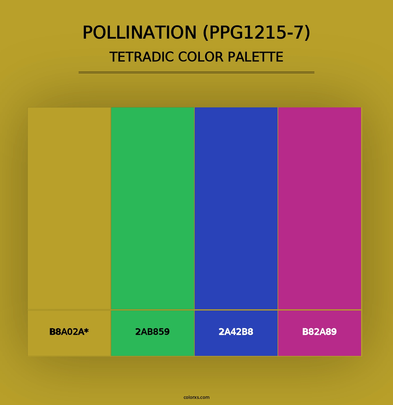 Pollination (PPG1215-7) - Tetradic Color Palette