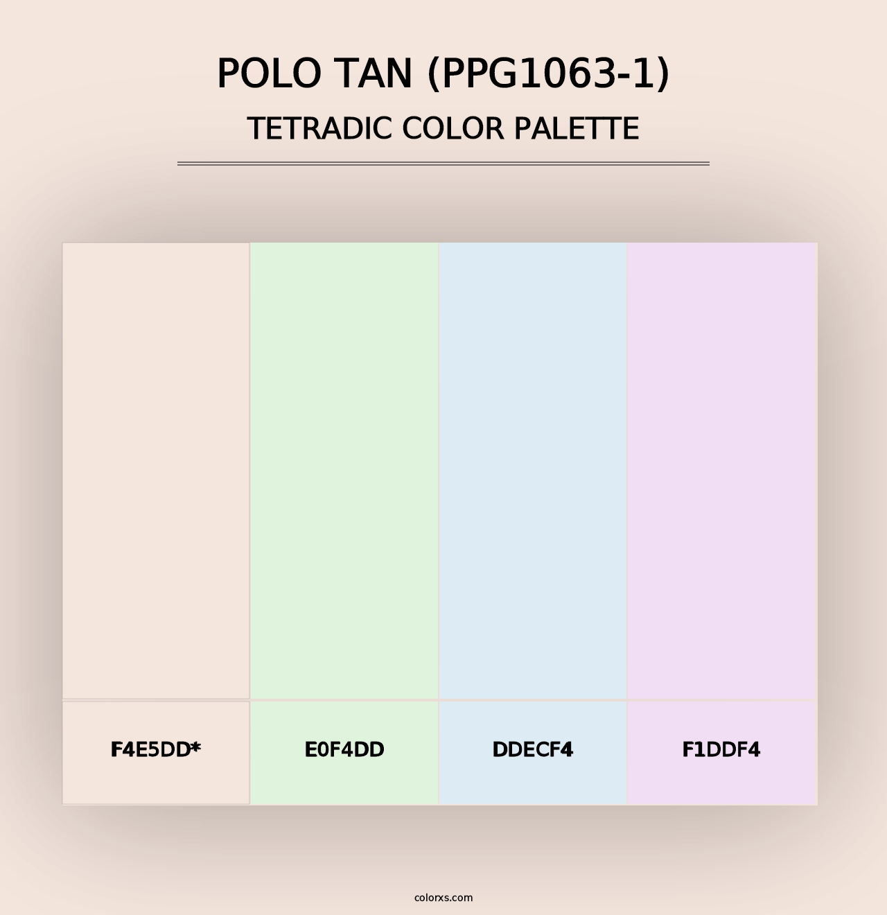 Polo Tan (PPG1063-1) - Tetradic Color Palette