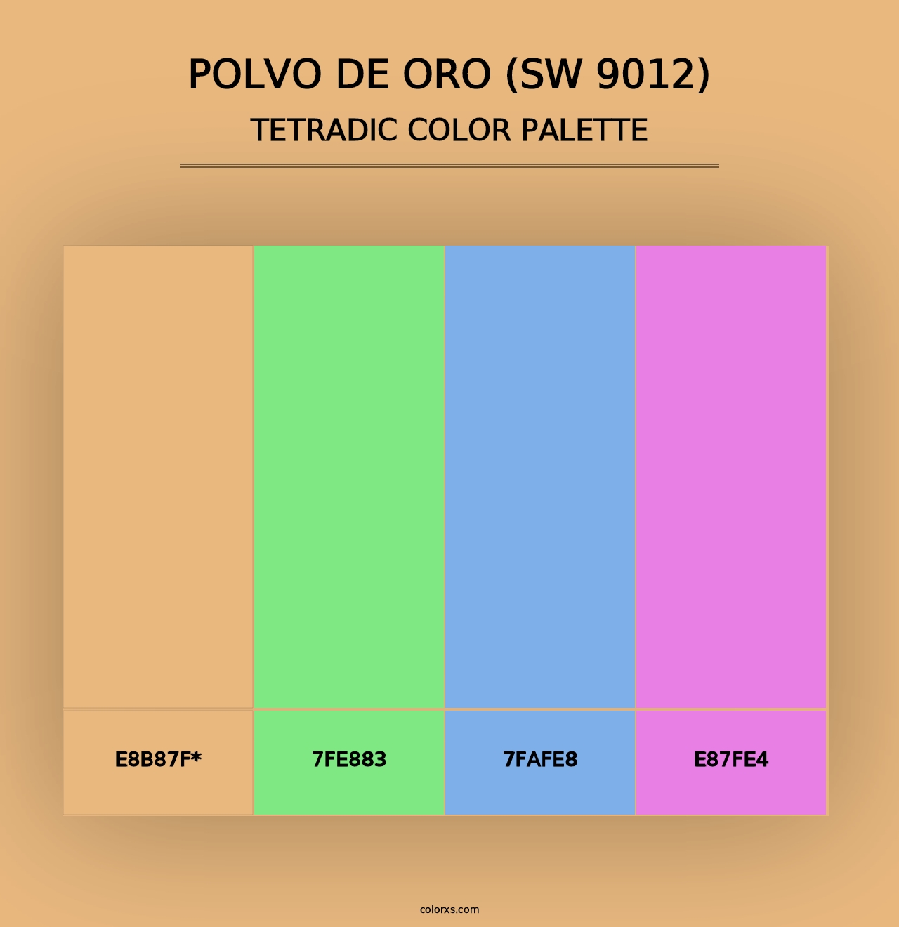 Polvo de Oro (SW 9012) - Tetradic Color Palette