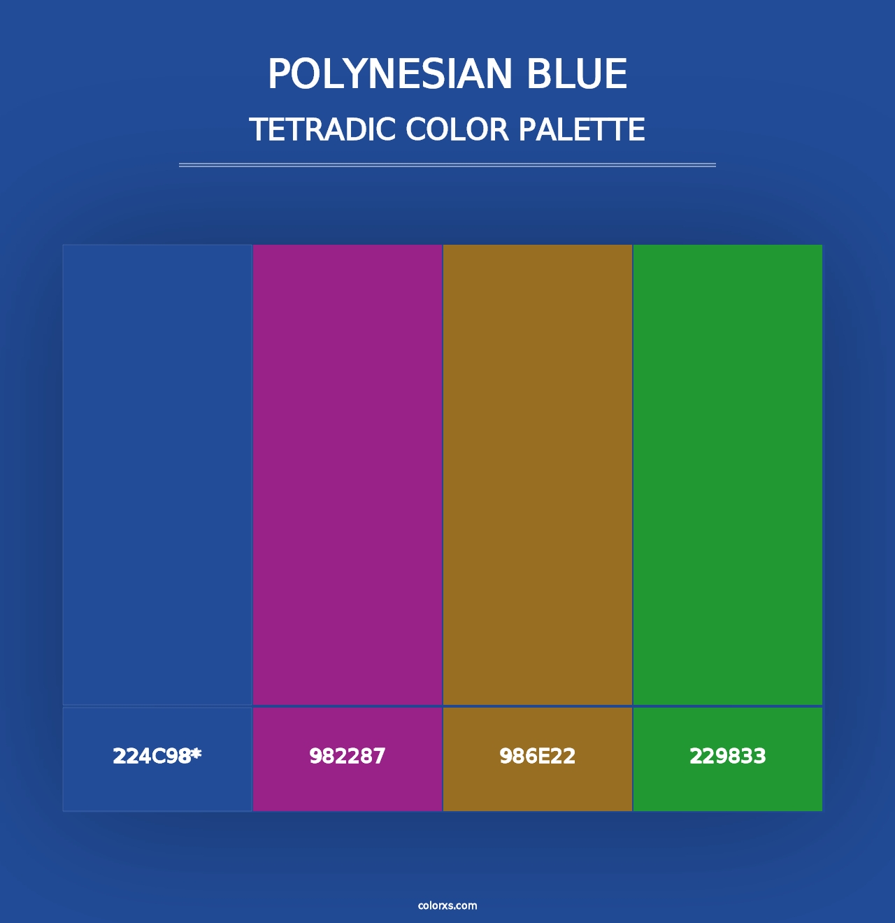 Polynesian Blue - Tetradic Color Palette