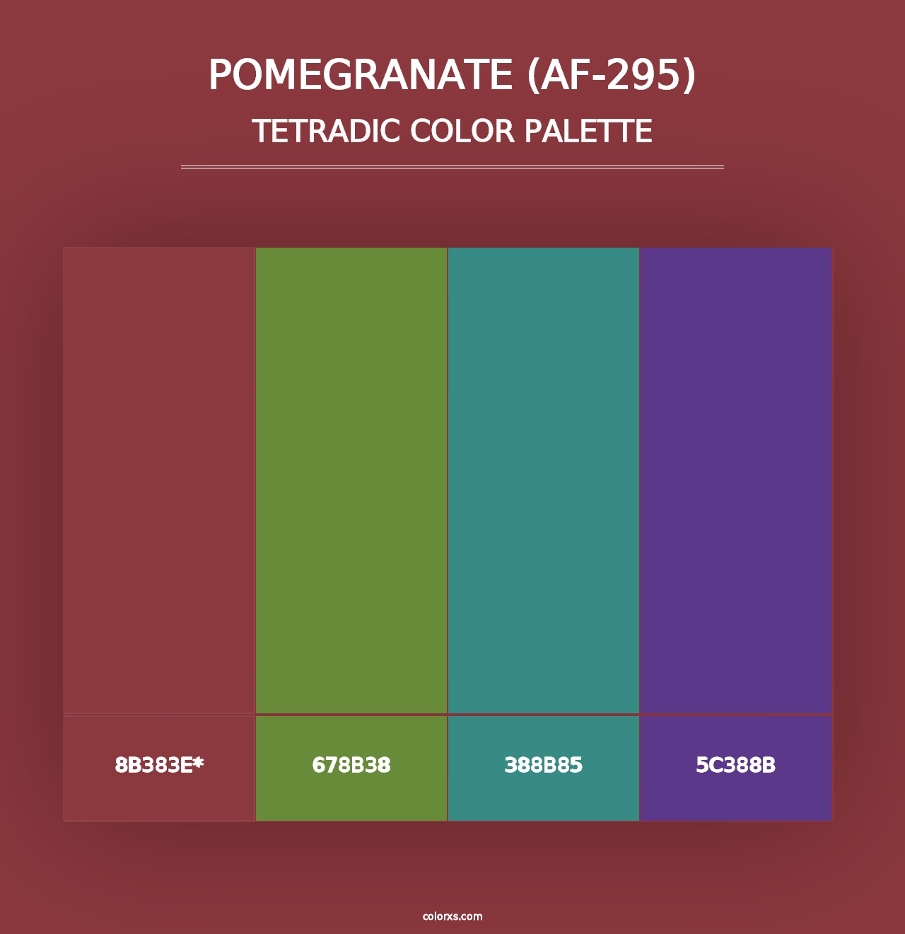 Pomegranate (AF-295) - Tetradic Color Palette