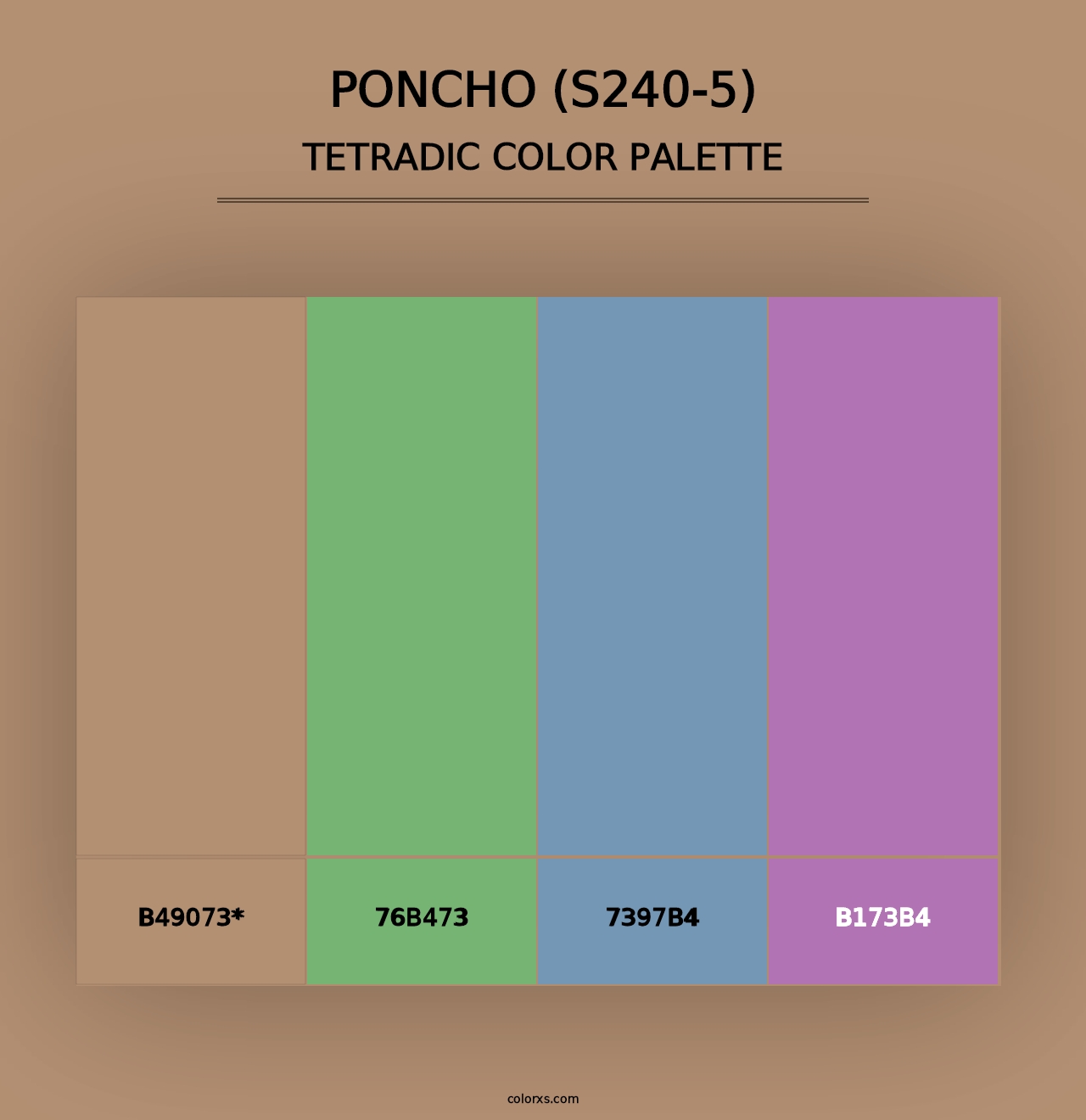 Poncho (S240-5) - Tetradic Color Palette