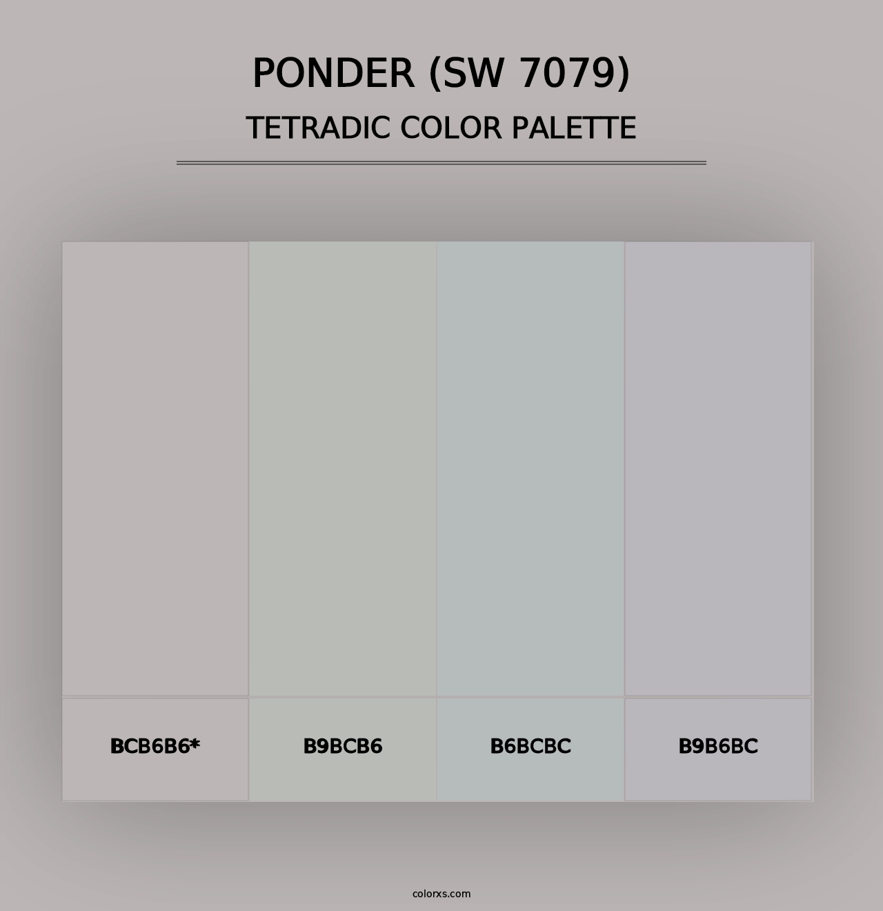 Ponder (SW 7079) - Tetradic Color Palette