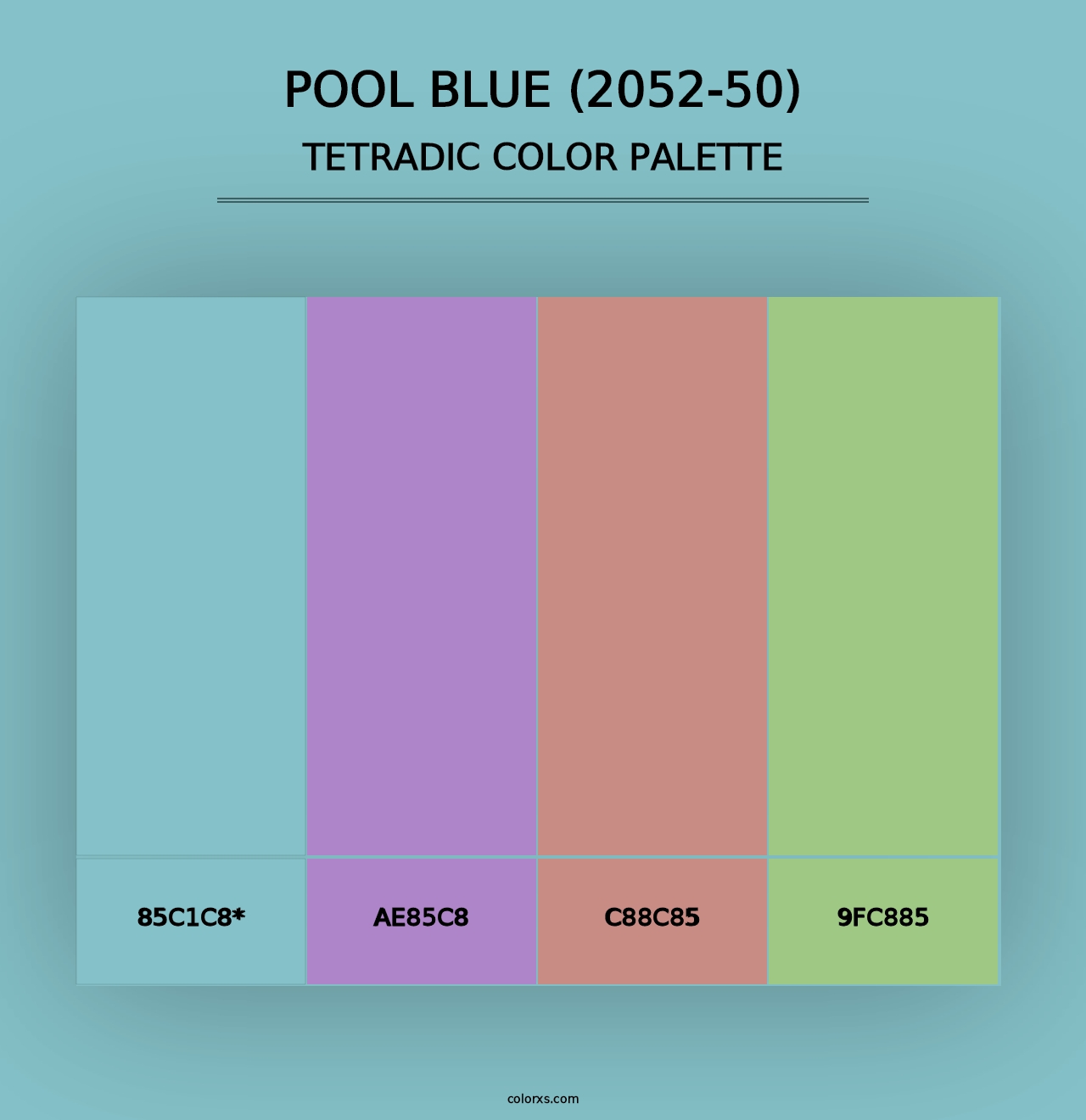 Pool Blue (2052-50) - Tetradic Color Palette