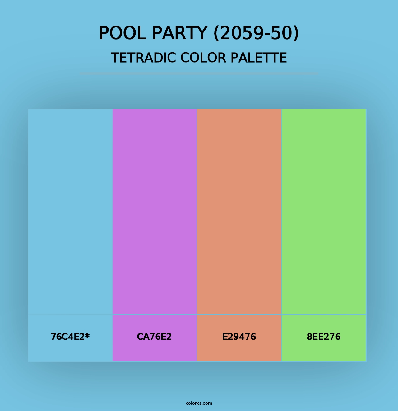 Pool Party (2059-50) - Tetradic Color Palette